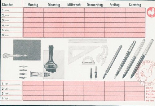Stundenplan reklame brause - stundenplan,