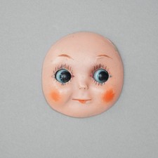 1920s Googly Puppen Gesicht bewegliche Augen Presskarton handbemalt 1.101RAI
