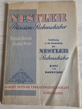 Bedienungsanleitung, Nestler Präzision-Rechenschieber 60er-70er Jahre