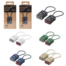 Bookman Block Light Set - Sicherheitsfrontlicht und Rücklicht für Fahrrad USB