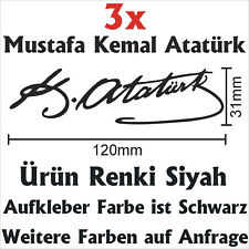 Mustafa Kemal Atatürk Imza Unterschrift Türkiye Autoaufkleber Sticker Istanbul