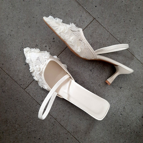 Brautschuh weiße sling - weiße,