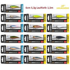 LK Barschwobbler 060 F1,5 Wobbler Raubfischköder Weitwurf Hecht Barsch Zander