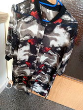 Bluse neu 3/4tel Ärmel sehr lang leicht transparent FASHIONS tolle Farben 38