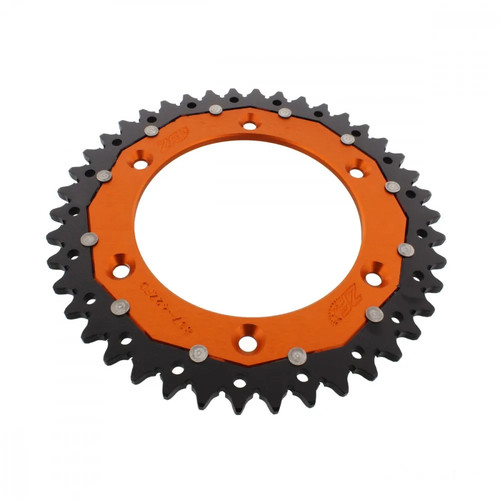 Kettenrad alu orange zähne - alu, 42-zähne
