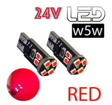 2 W5W T10 24V LKL ROT Lampe