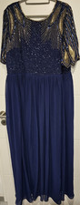 Blaues langes Chiffon