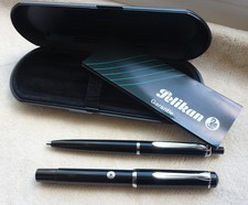 Pelikan Set Füller M100 & Kugelschreiber K100 schwarz/Silber unbenutzt + Box