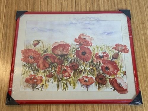 Kunstdruck mohnblumen gerahmt - kunstdruck,