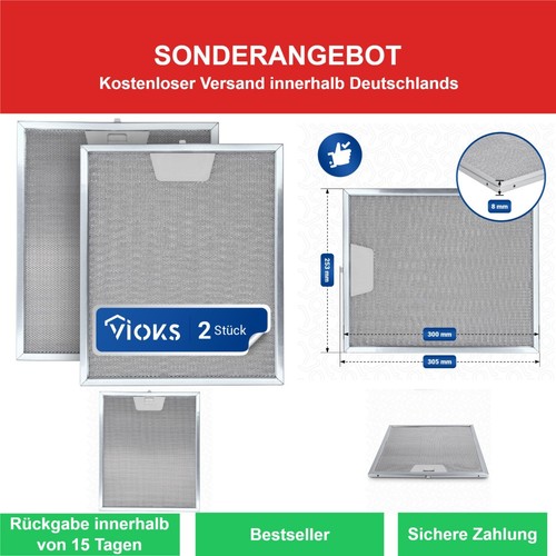 Vioks metallfilter - vioks, 2x