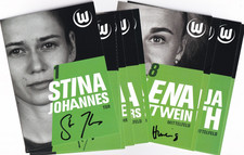 30  x  VfL Wolfsburg ( Frauen )   -  2025 / 26 - Autogrammkarten -  signiert - !