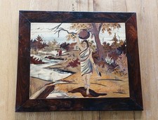 Vintage Intarsienbild aus