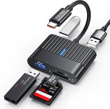 RAVIAD SD Kartenleser USB C 5in1 Kartenlesegerät USB 3.0 Card Reader iPhone