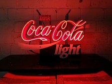Coca-Cola Neonreklame Werbung Leuchtreklame Light mit Welle 220V