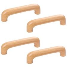 4 Stück Holzgriffe Massiv