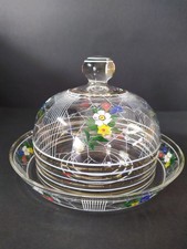 Käseglocke-Schale-Blumen-Glas