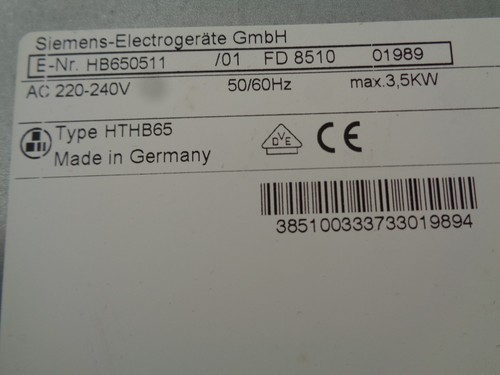 Backofen ventilator siemens - backofen,
