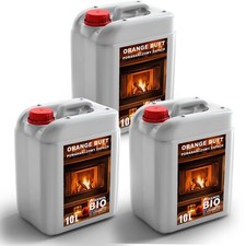 30L Liter Bioethanol Premium 100% für Bio Alkohol für Kamin ORANGENDUFT 3x 10L