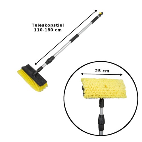Alu teleskop waschbürste - alu,