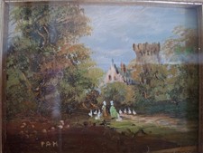 Ölgemälde Ölbild Miniatur