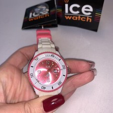 ice watch armbanduhr weiß pink neonpink armbanduhr Uhr Damen SI.WP.S.S.11 Rosa