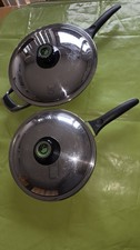 2 Pcs AMC -Topf/ Pfanne Induktion mit Deckel 2L  und 3 L 24/28cm Durchmesser 