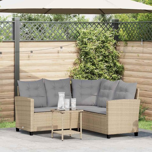 Poly rattan form gartensofa - poly, l-form