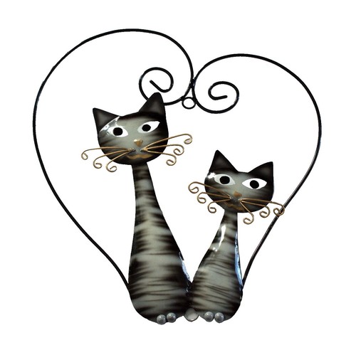 Katze wanddeko katzen paar - katze,