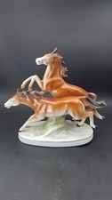 Porzellanfigur Graefenthal  Vintage Pferdepaar  gemarkt S & Krone