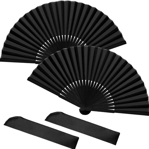 Handfächer faltbar schwarz - handfächer,