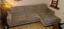 3-Sitzer Sofa, Grau, Verstellbarer Rücken Ottoman Links Und Rechts