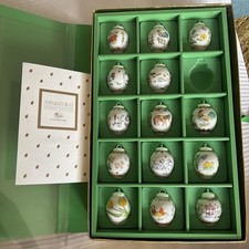 Hutschenreuther 14 Miniatur Eier Porzellan Ostern Sammeledition / Vitrinenstücke