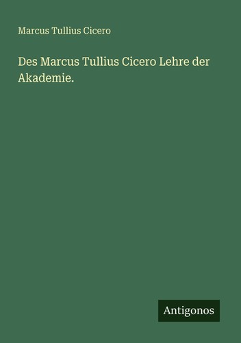 Des marcus tullius cicero - des,