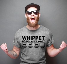 Whippet T-Shirt Hund Hunde WHIPPET Hören aufs Wort fun Siviwonder Windhund