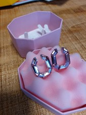 NEU Swarovski Lucent Kreolen Pink hoop creolen