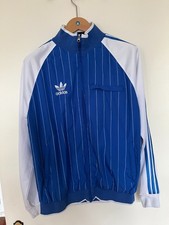 Adidas Originals Vintage Retro oldschool RAR selten L blau weiss Jacke Track Top