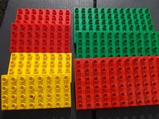 7 Stück Lego Duplo Bauplatten * 6x12er und 4x8 Noppen * versch.Farben *