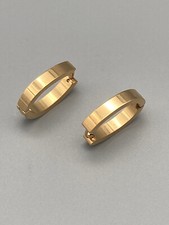 Edelstahl Ohrringe Klapp Creolen 13-26mm Damen Herren Huggie Ohrstecker