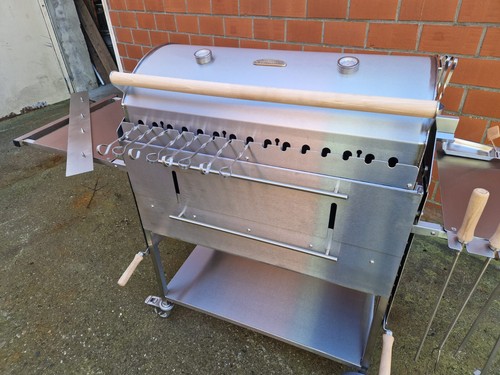 Holzkohle grillwagen edelstahl - holzkohle,