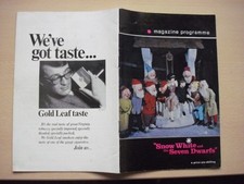 Programm Theater Royal Nottingham Schneewittchen & die sieben Zwerge auf Eis 1966