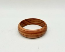 Schöner Vintage Holz Armreif handgedrechselt aus einem Stück Holzreif