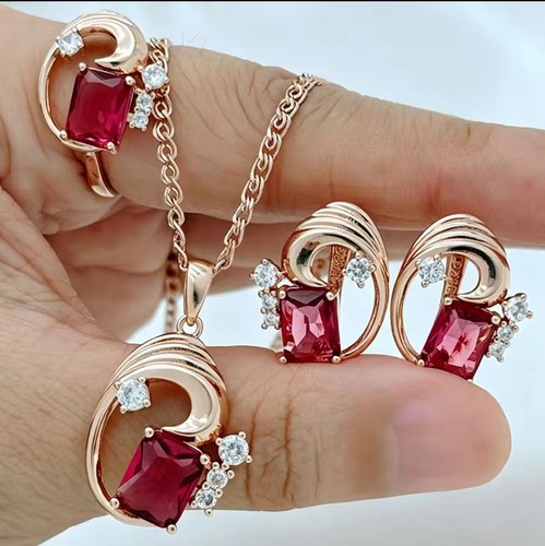 Schmuckset xuping rosengold - schmuckset,