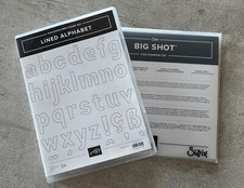 Stampin' Up! Stempelset "Lined Alphabet" + Edgelits Formen Lagenweise Buchstaben