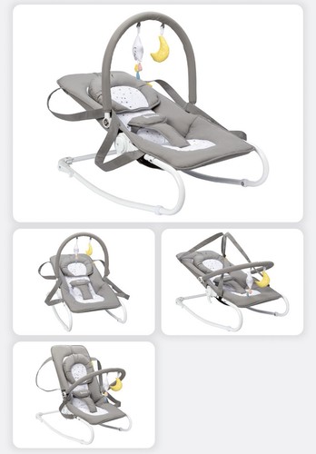 Babywippe grau mit spielbogen - mit,