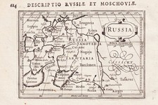 Russia Russland Russie map Karte carte Bertius Hondius engraving Kupferstich