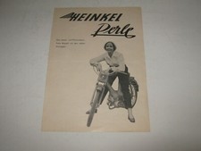 Heinkel Perle Prospekt 4 seitig schwarz weiss