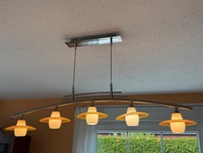 Sehr schöne Decken-Hängelampe - 5-flammig - für Wohn-/Esszimmer „Esto Helios"