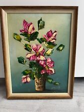 Schönes Ölgemälde  Ölbild Stillleben Blumen Blumenstrauß signiert G. Rossetti