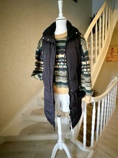 Damenweste mit Kapuze , Steppweste, lang Gr. 36 ~ Top