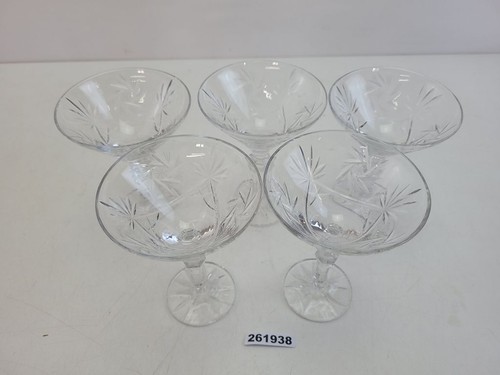 Sektschalen pressglas - 5x,